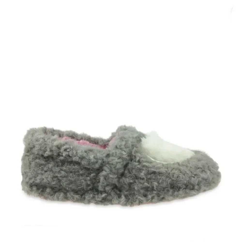 Toddler Girls Sherpa Faux Fur Fuzzy Heart Slippers Shoes Size 11/12